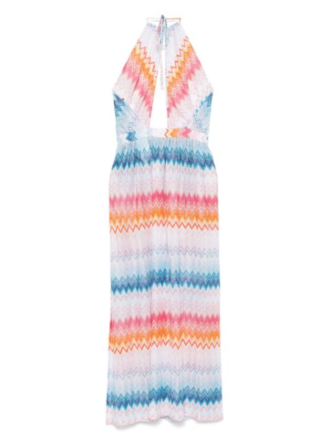 Missoni robe longue à motif zigzag