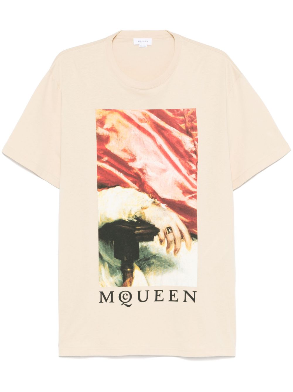 Alexander McQueen painting-print T-shirt - Neutrals