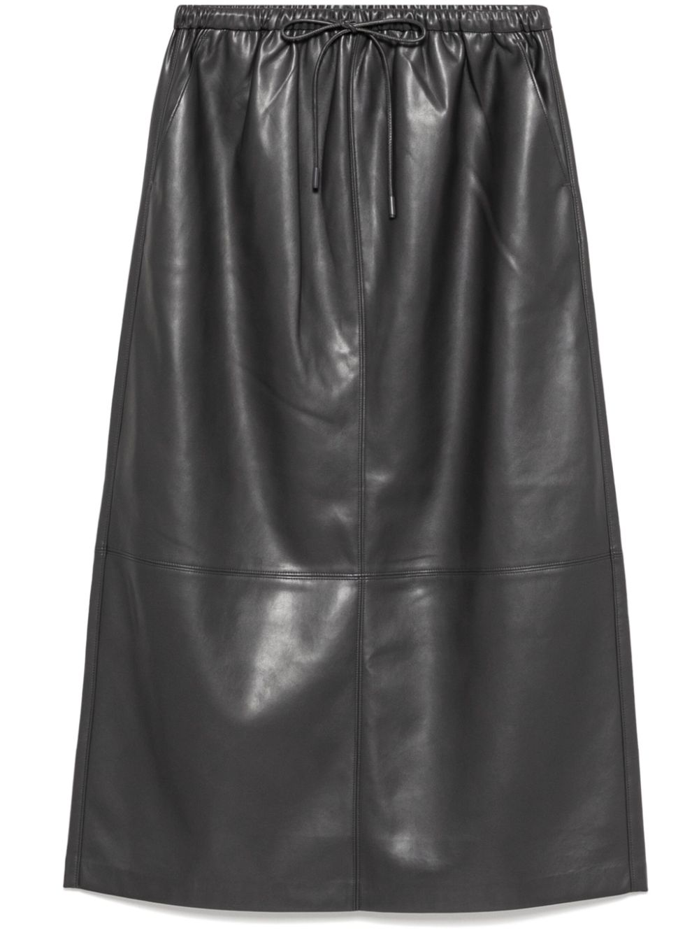 faux-leather skirt