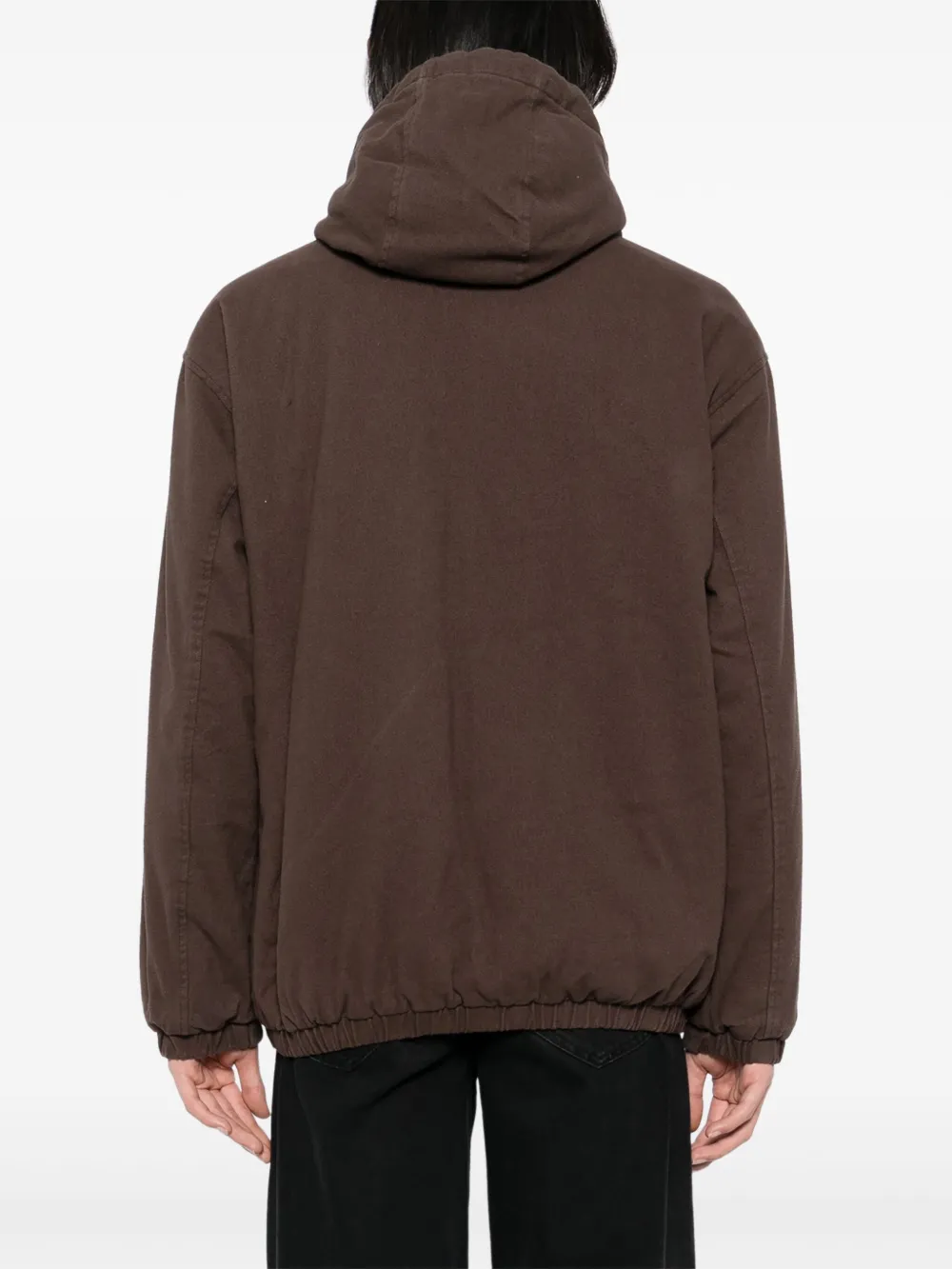 CHOCOOLATE Jack met capuchon en logopatch Bruin