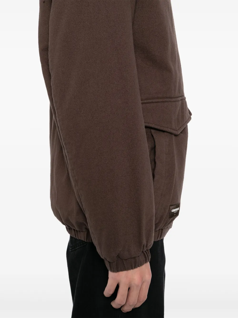 CHOCOOLATE Jack met capuchon en logopatch Bruin