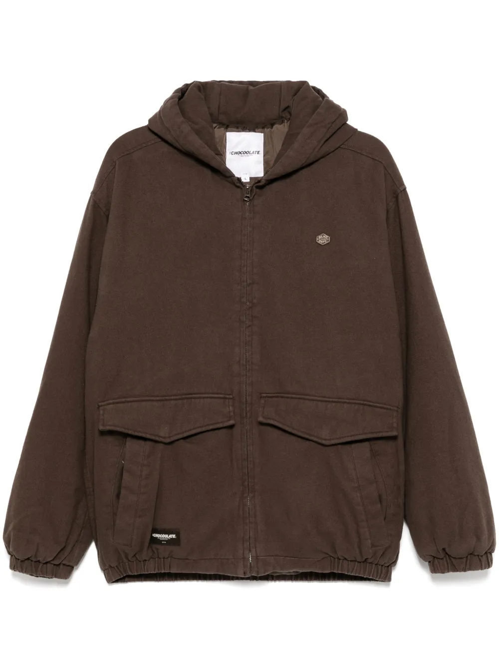CHOCOOLATE logo-patch hooded jacket | Brown | Image 1