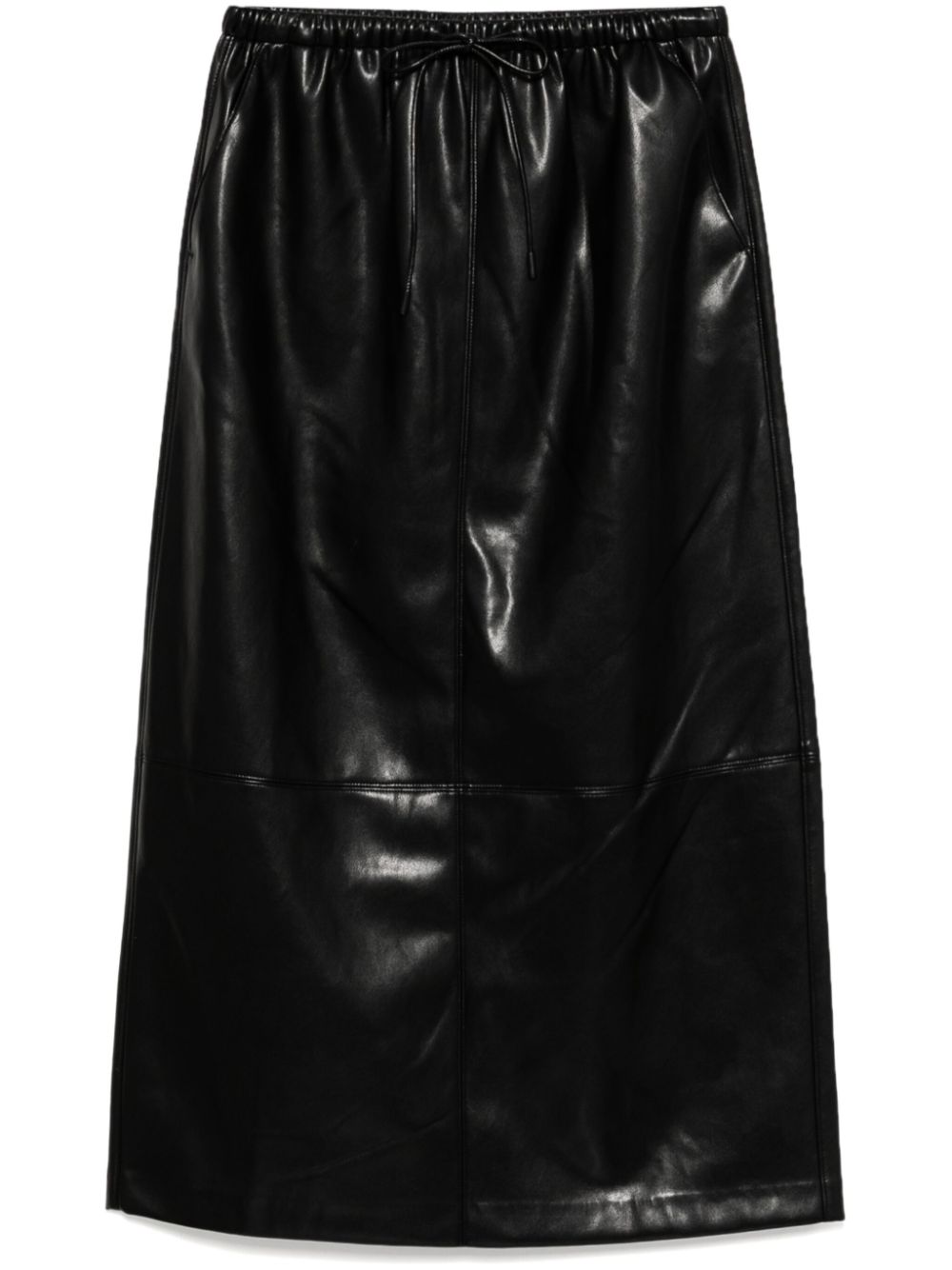 faux-leather skirt