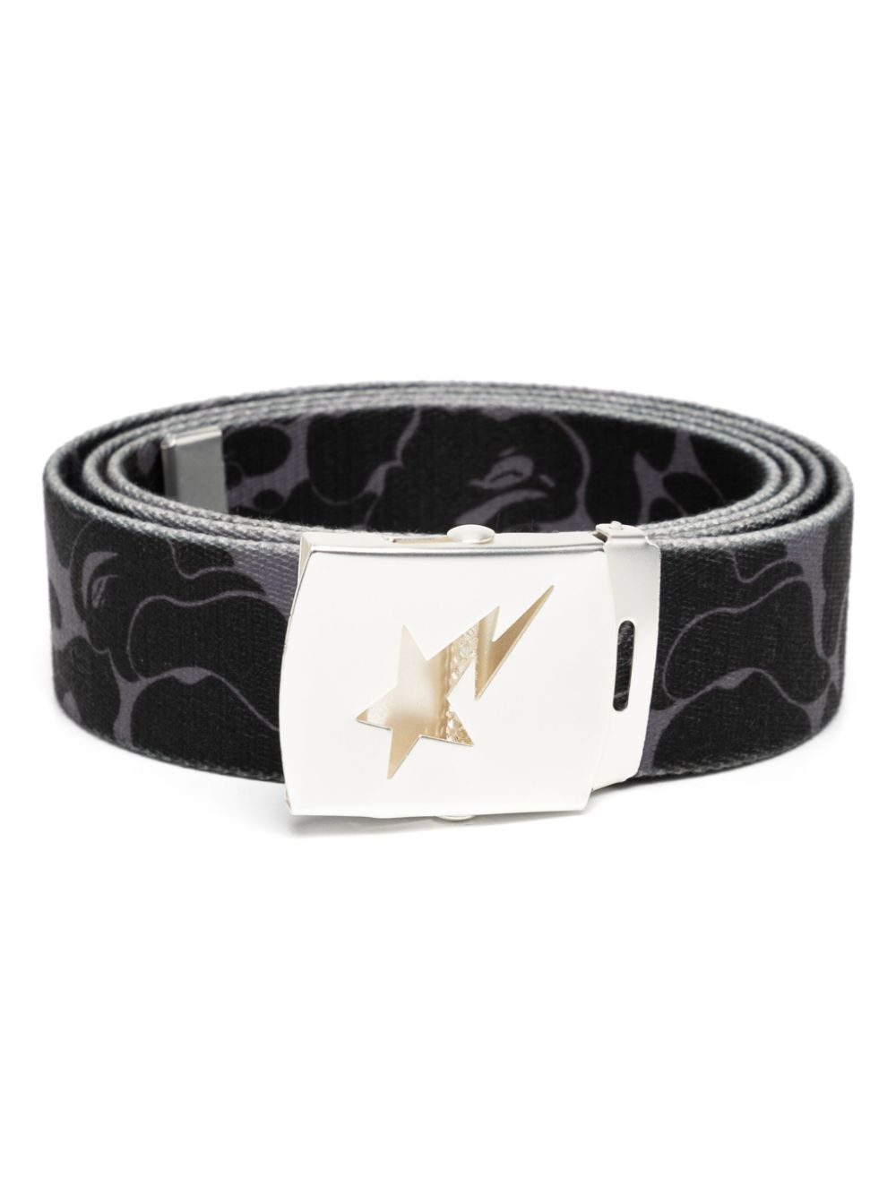 A BATHING APE ABC riem met camouflageprint Zwart