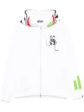 A BATHING APE® panda full-zip hoodie - White