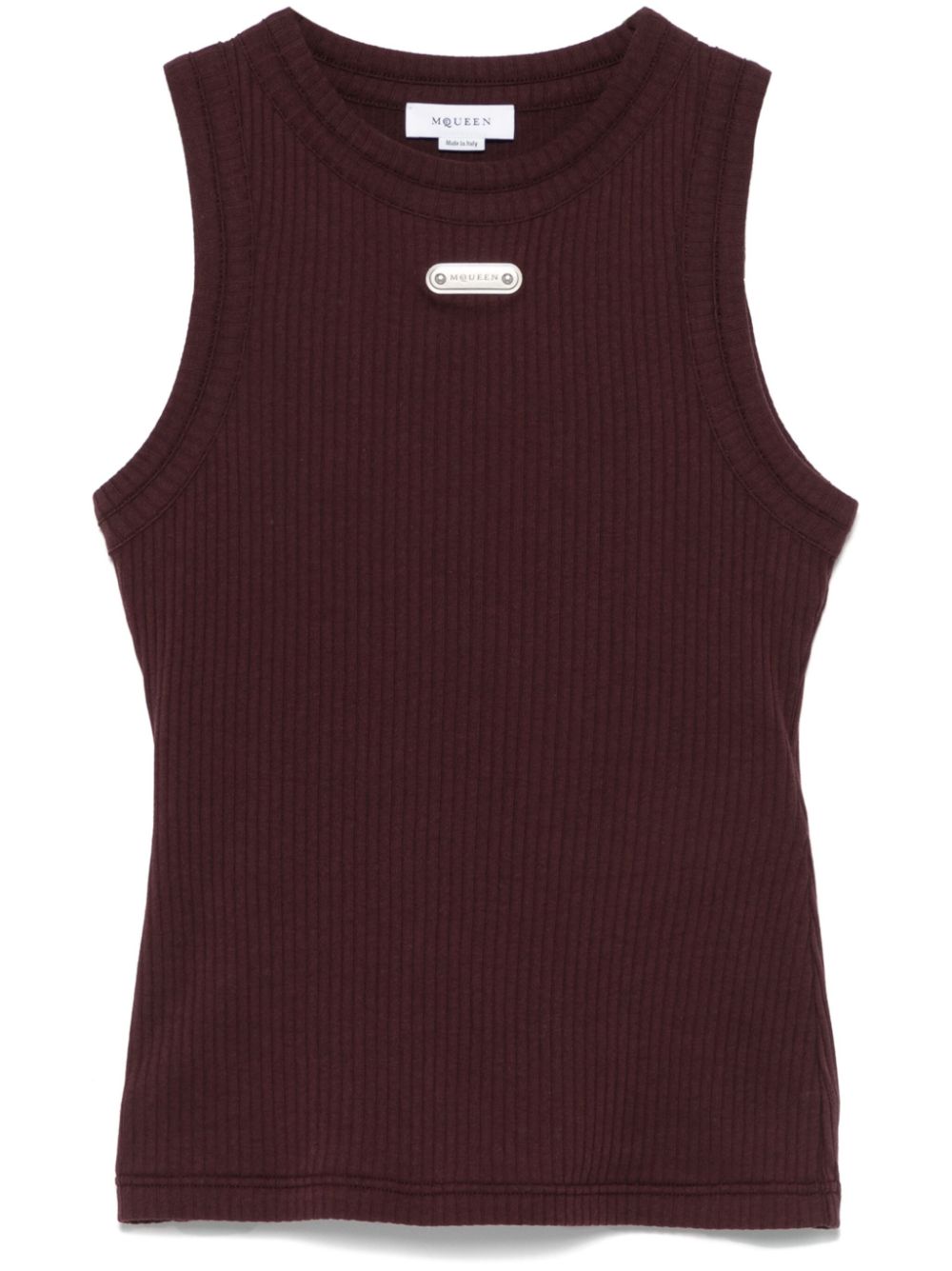 logo-plaque tank top