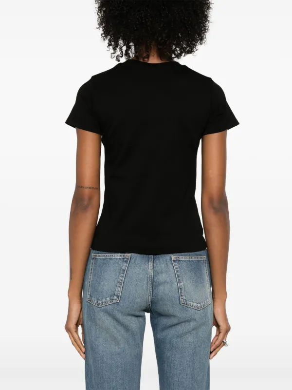 トップス AlexanderMcQueen PEPLUM T-SHIRT ALEXANDER MCQUEEN Layered Peplum Taffeta And Jersey T-Shirt