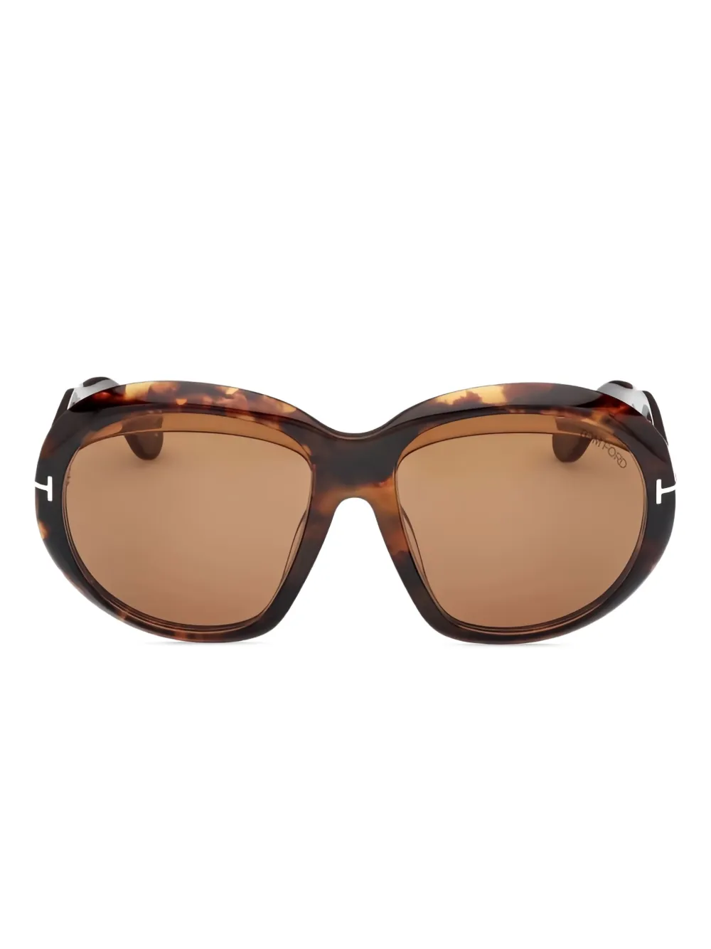 TOM FORD Eyewear Angellica tortoiseshell oval-frame sunglasses Bruin