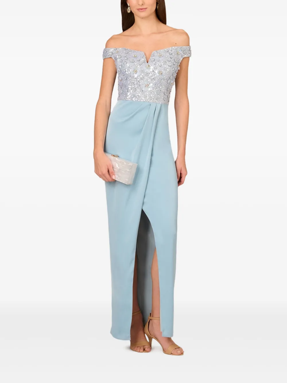 Aidan Mattox sequin-embellished off-shoulder dress | Evening Dresses | Image 2