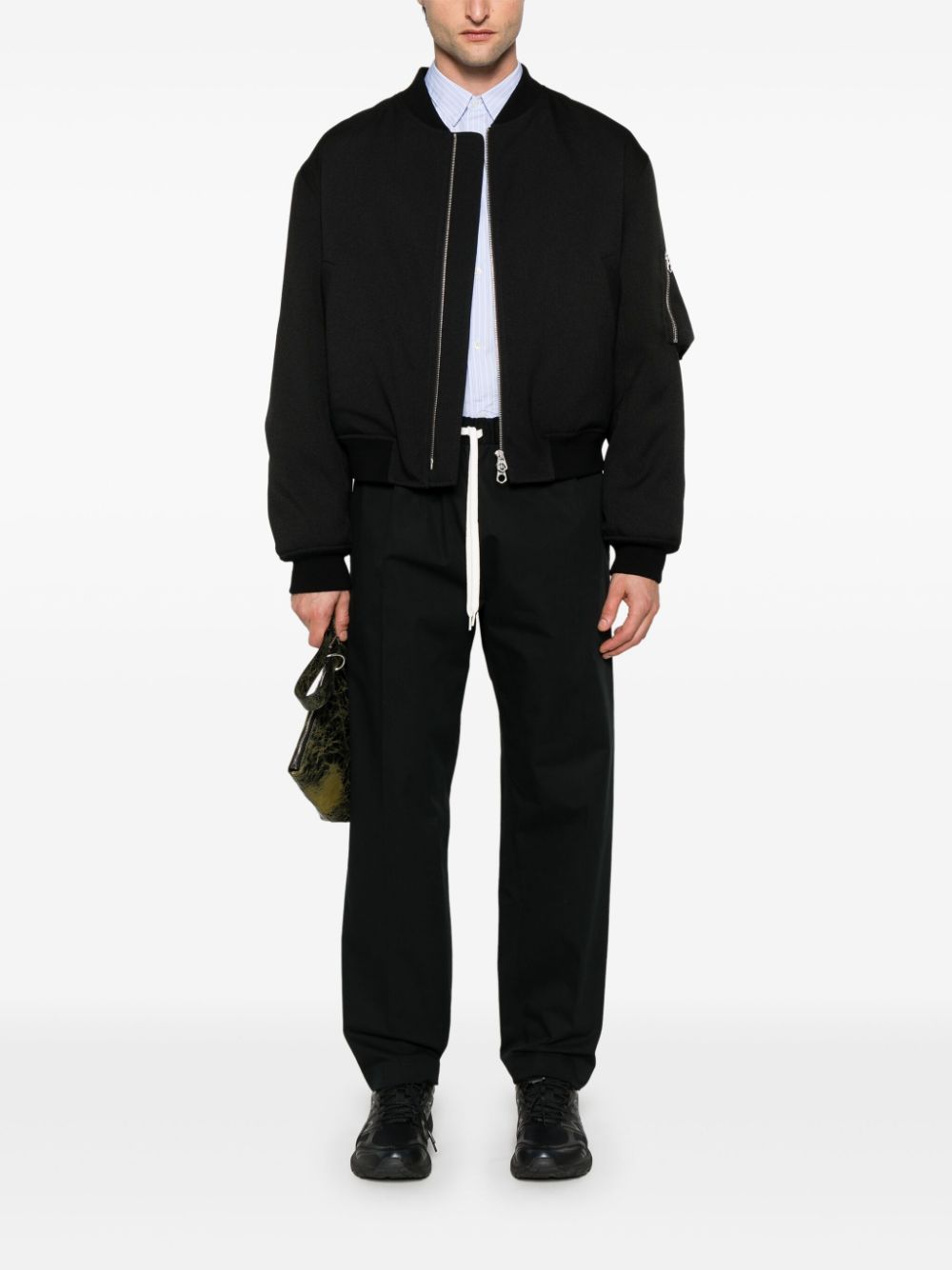 MM6 Maison Margiela drawstring trousers - Zwart