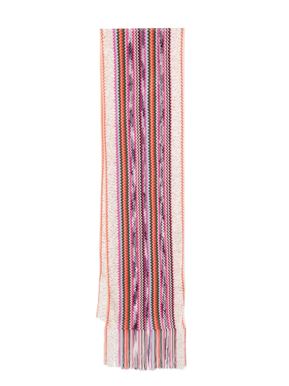 fringed zig zag scarf