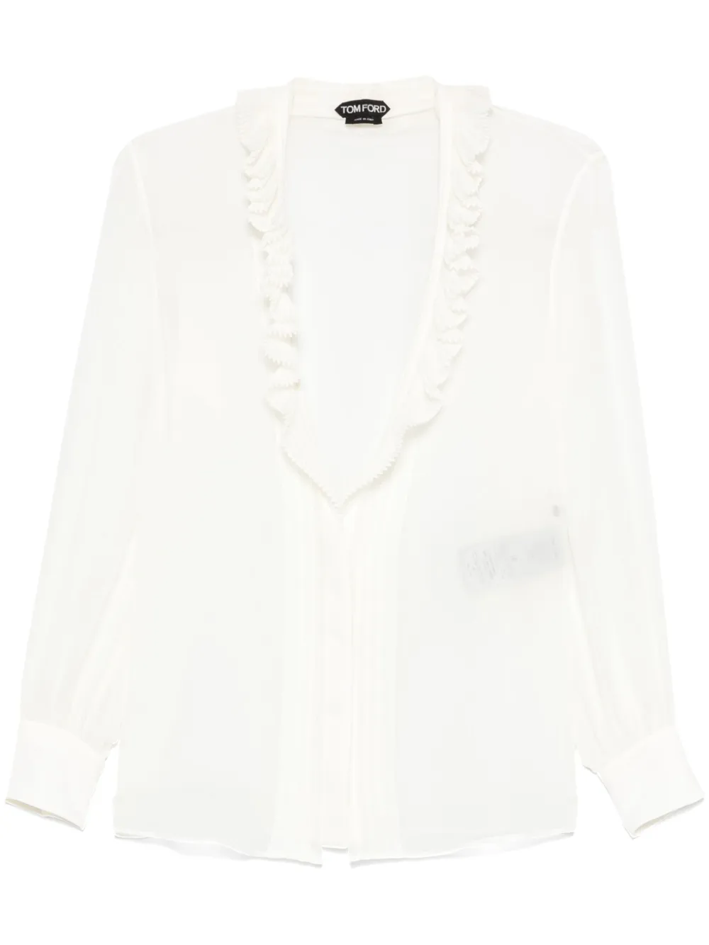 TOM FORD Blouse met ruches Wit