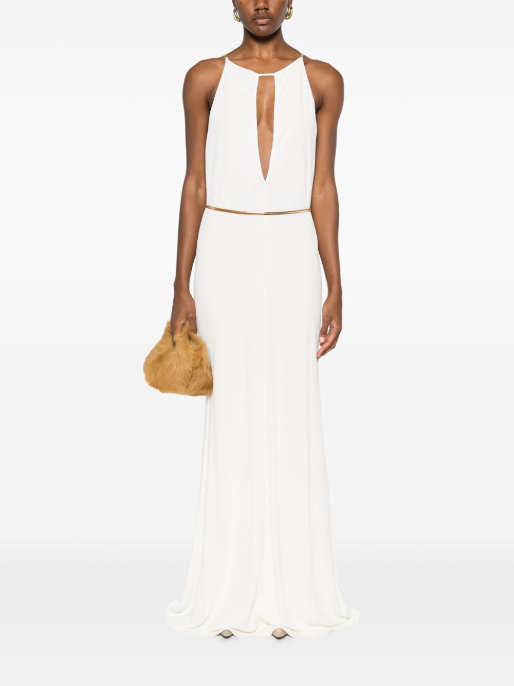 TOM FORD Maxi-jurk met ceintuur - Wit