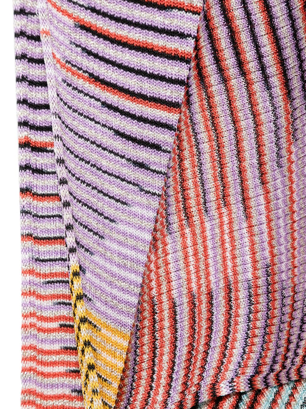 Missoni Sjaal met franje en zigzag patroon - Roze