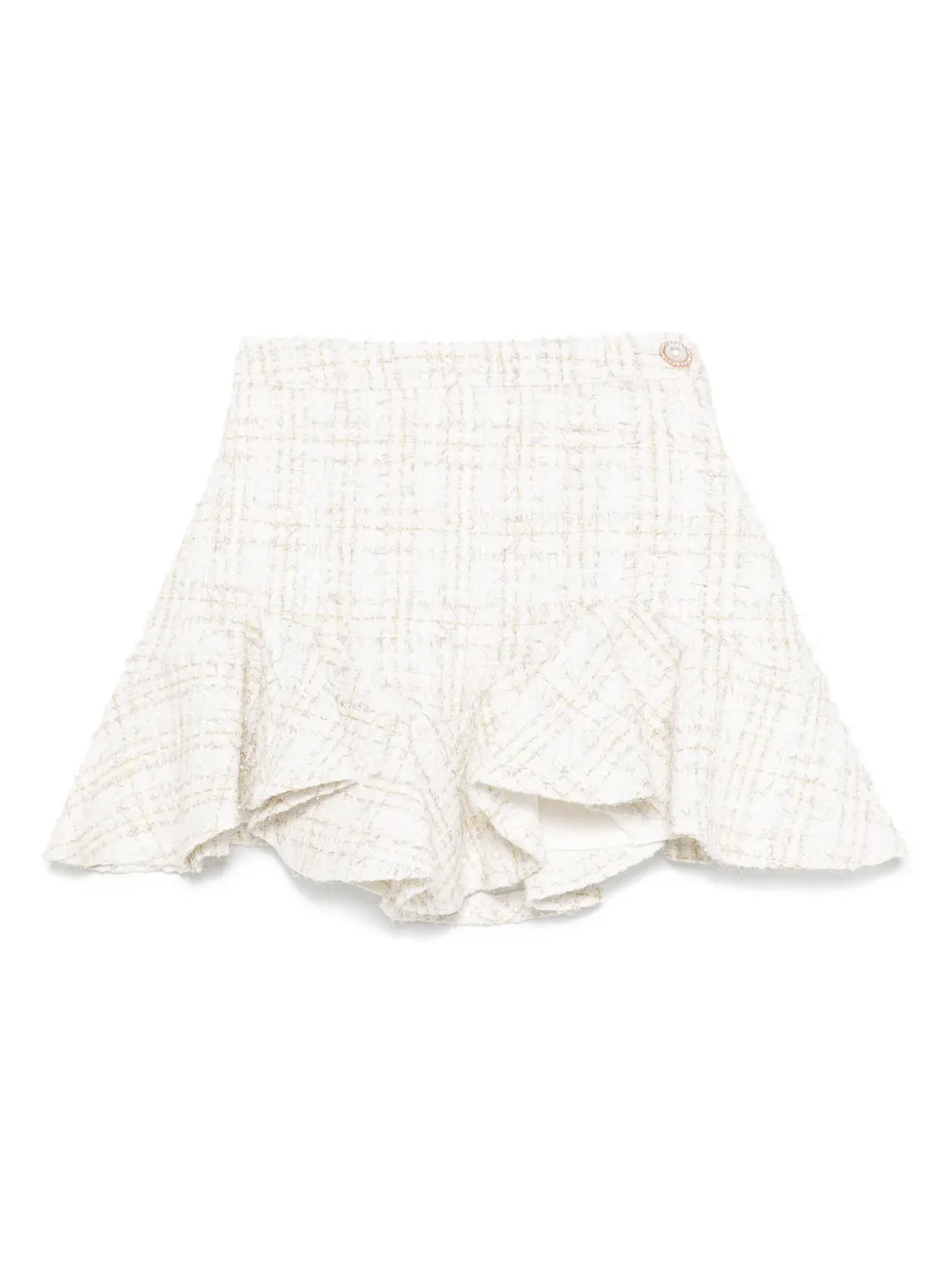 Patachou ruffled tweed skirt | White | Image 1