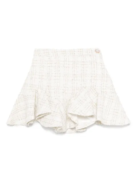 Patachou falda de tweed con volantes