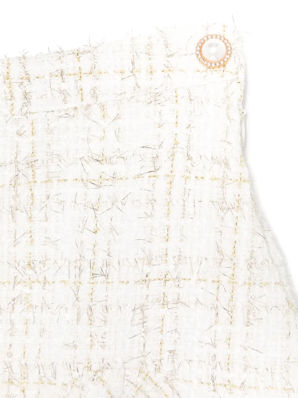 Patachou Tweed rok met ruches Wit