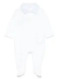 Patachou logo-embroidered babygrow - White