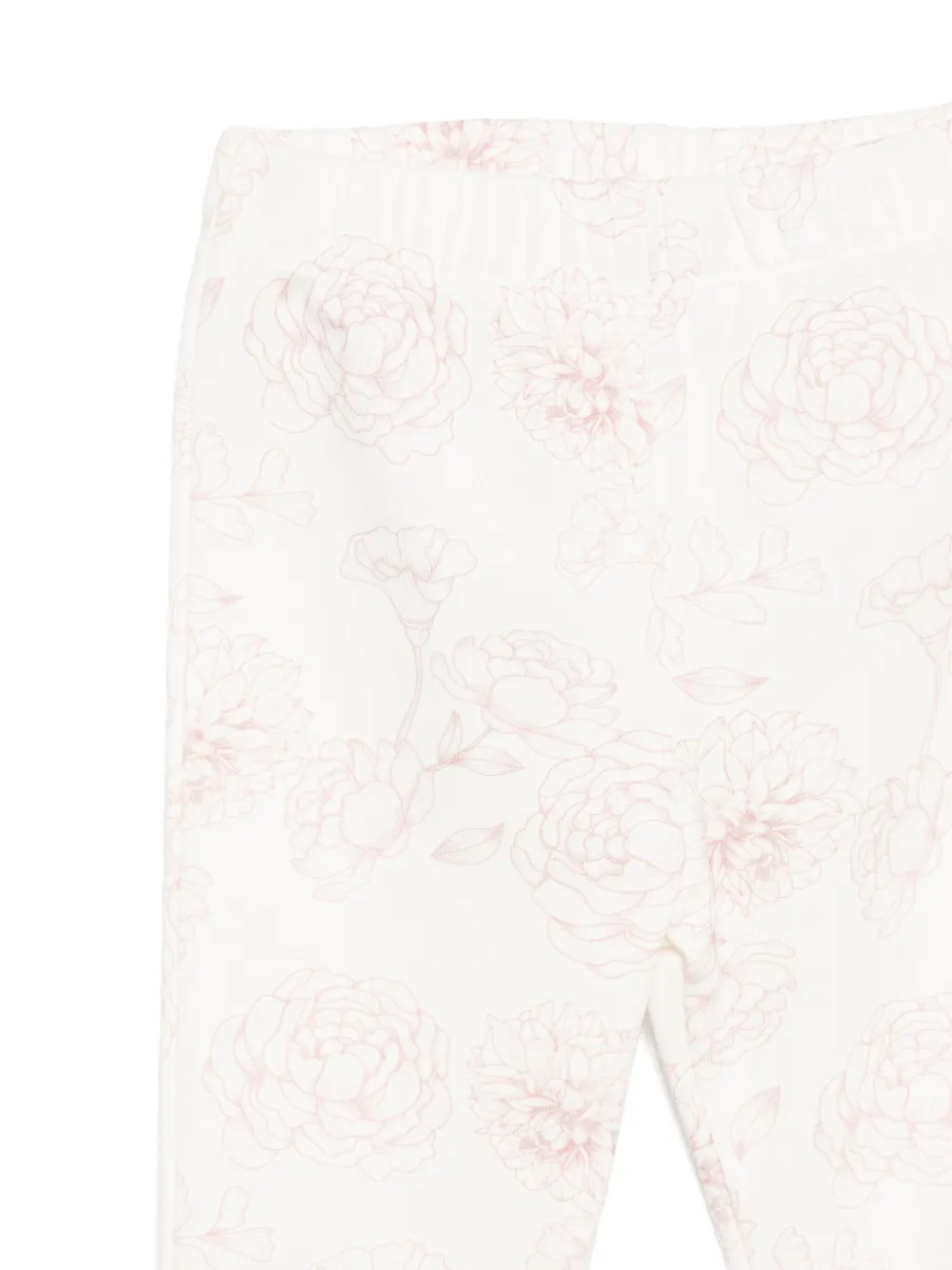 Patachou Floral-print T-shirt And Leggings In 白色