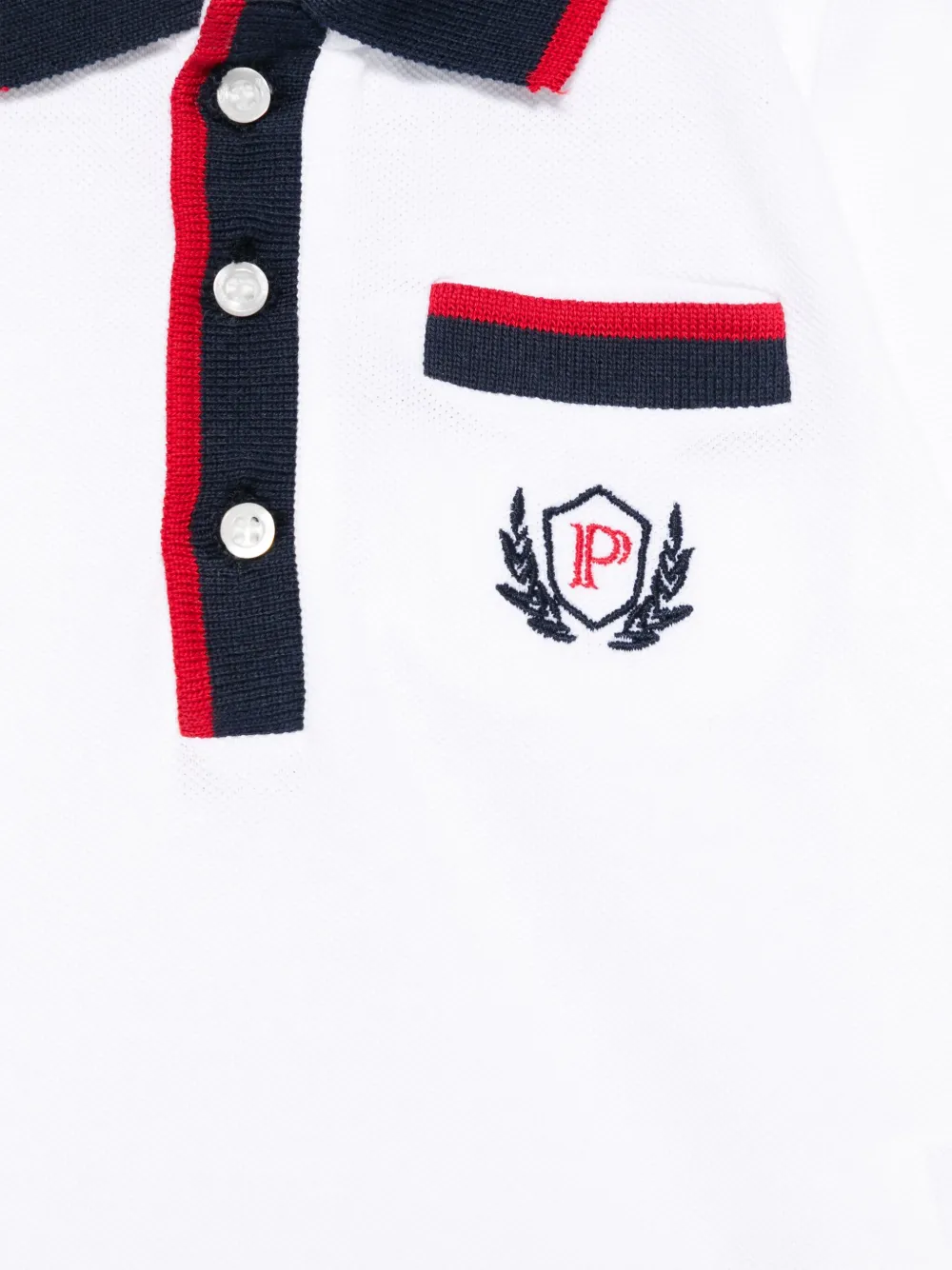 Patachou Poloshirt met geborduurd logo Wit