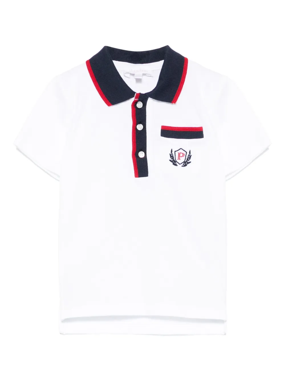 Patachou Poloshirt met geborduurd logo Wit
