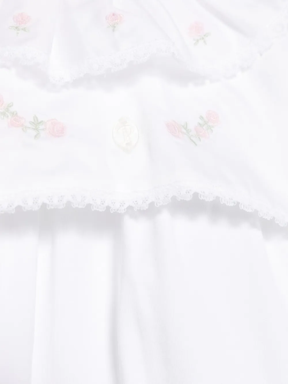 Patachou Pyjama met geborduurde bloemen Wit