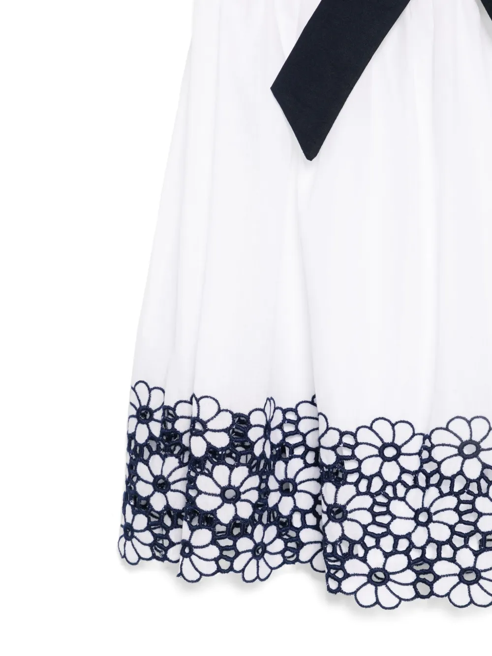 Patachou Jurk met geborduurde bloemen Wit