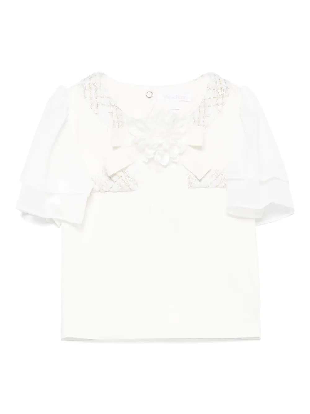 Patachou Shirt met ruches Beige