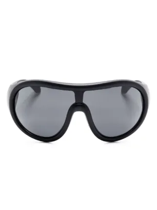 Moncler Eyewear Óculos De Sol Cloche | Preto | FARFETCH BR