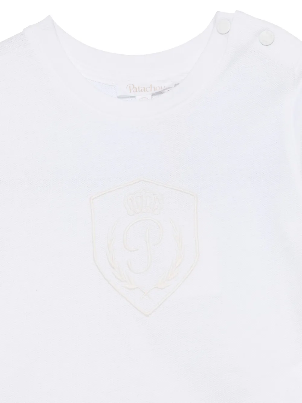 Patachou T-shirt met geborduurd logo Wit