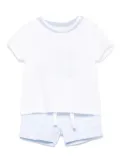 Patachou motif-embroidered shorts set - White