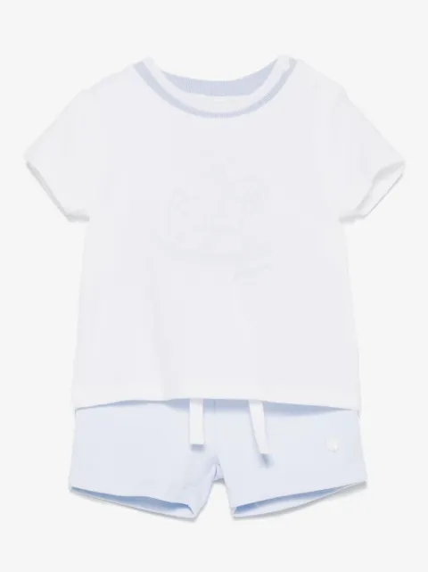 Patachou motif-embroidered shorts set