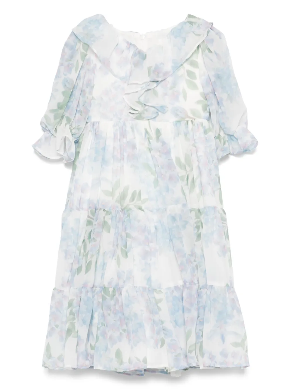 Patachou Jurk met bloe print Blauw