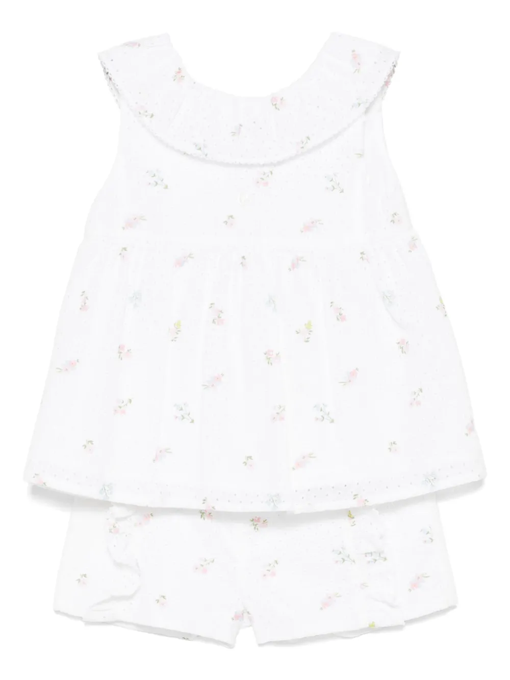 Patachou Broderie anglaise top en shorts Wit