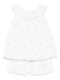 Patachou broderie-anglaise top and shorts set - White