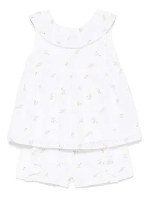 Patachou set de shorts y top con bordado inglés