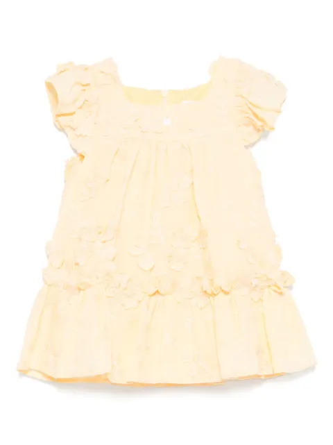 Patachou flower-appliqué dress