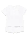 Patachou printed polo and bloomers set - White