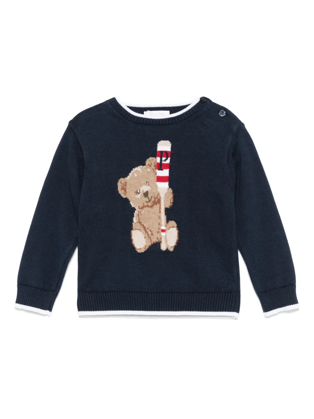 Patachou Suéter com intarsia de urso | Azul | Image 1