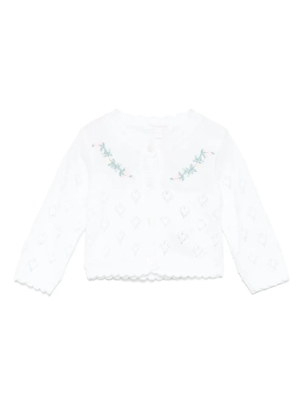 Patachou Cardigan com detalhe de pointelle | Branco | Image 1