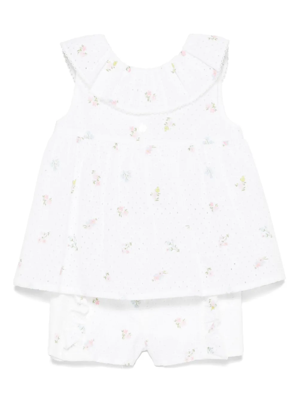 Patachou Broderie anglaise top en shorts Wit