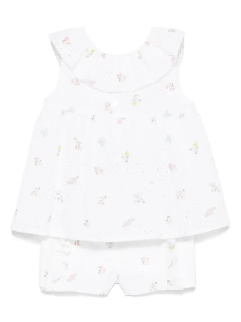 Patachou set de shorts y top con bordado inglés