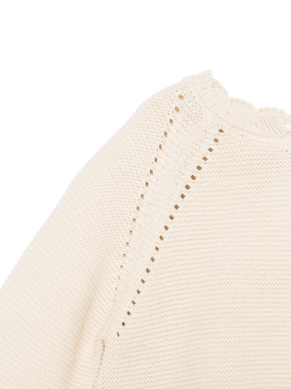 Patachou Vest met pointelle-detail Beige