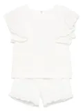 Patachou broderie-anglaise blouse and shorts set - White