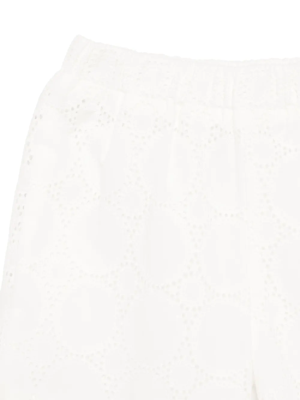 Patachou Broderie-anglaise Blouse And Shorts Set In 白色
