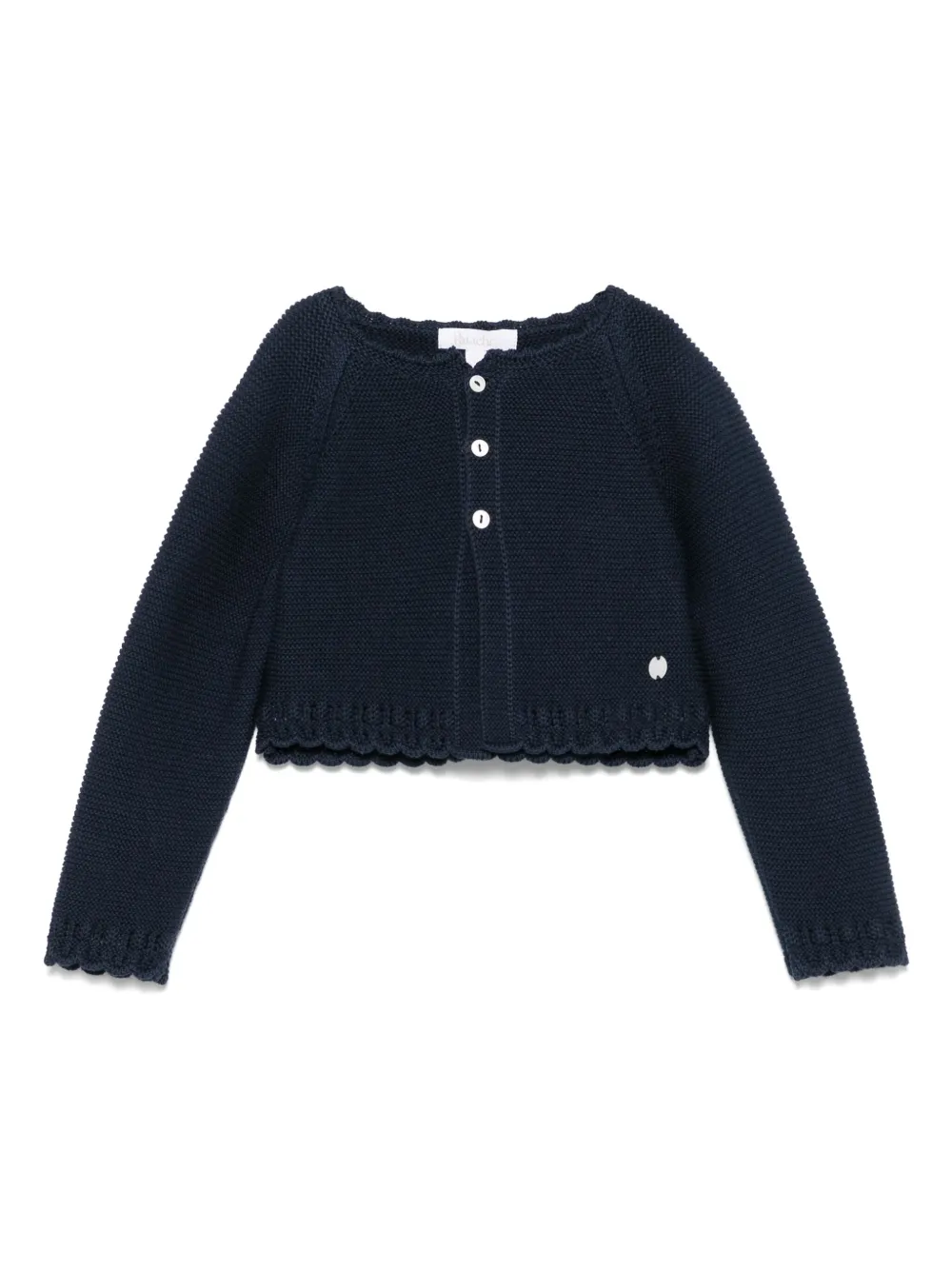 Patachou cardigan à détails en maille pointelle | bleu | Image 1