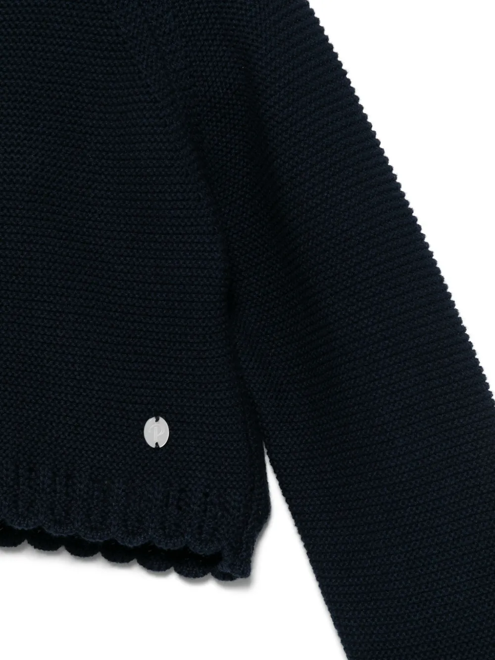 Patachou Vest met gewelfde afwerking Blauw