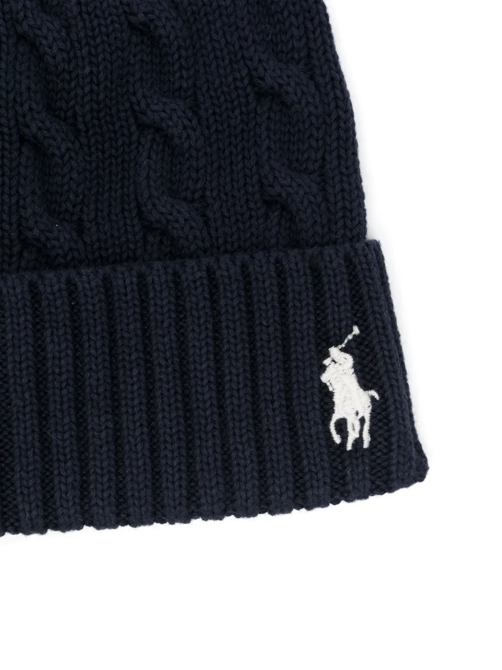 Polo Ralph Lauren Kabelgebreide muts Blauw