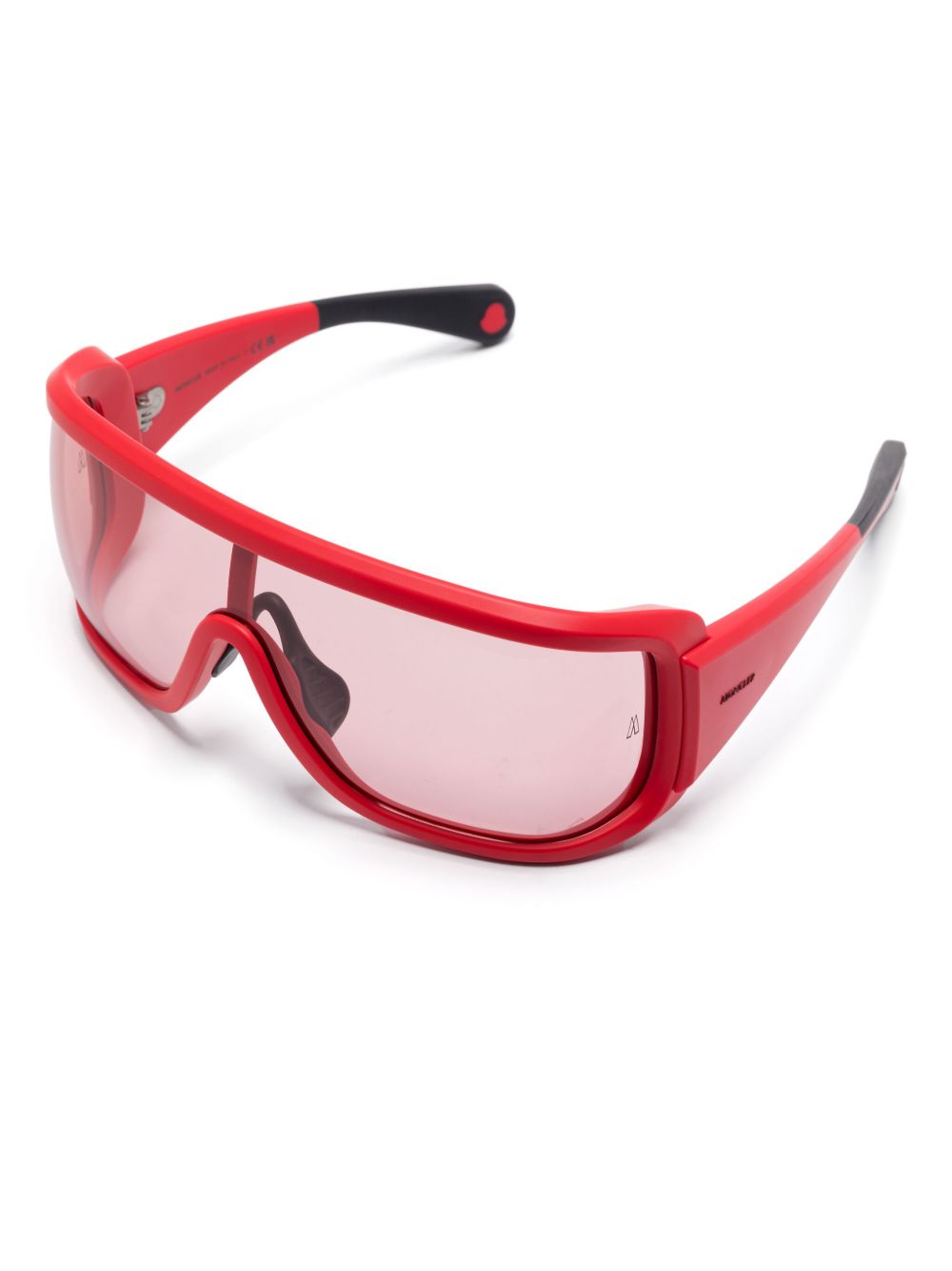 Moncler Eyewear Snowseeker zonnebril met rechthoekig montuur - Rood