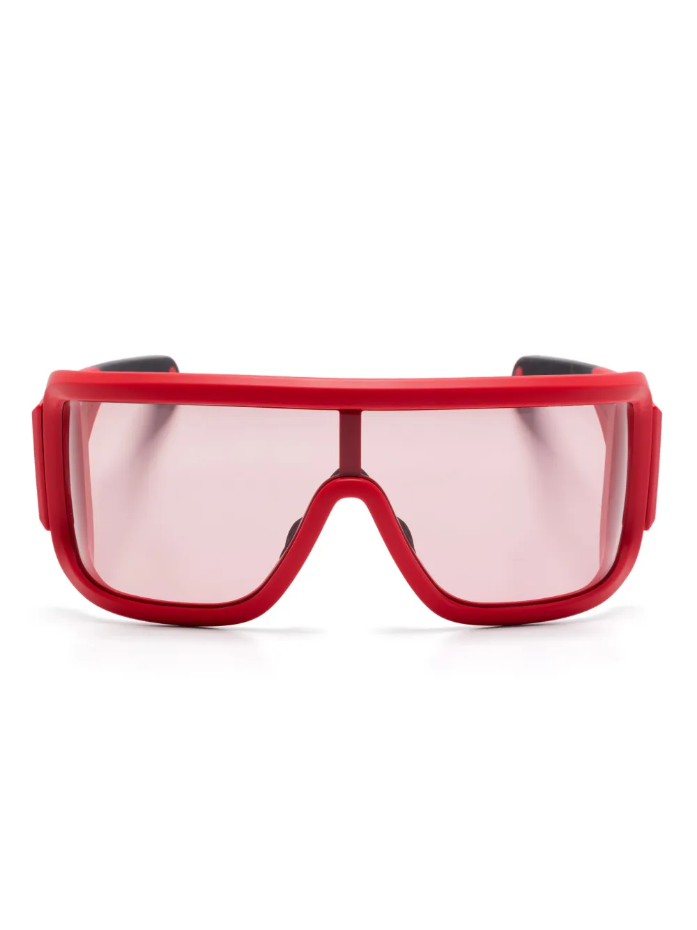 Moncler Eyewear Snowseeker zonnebril met rechthoekig montuur Rood